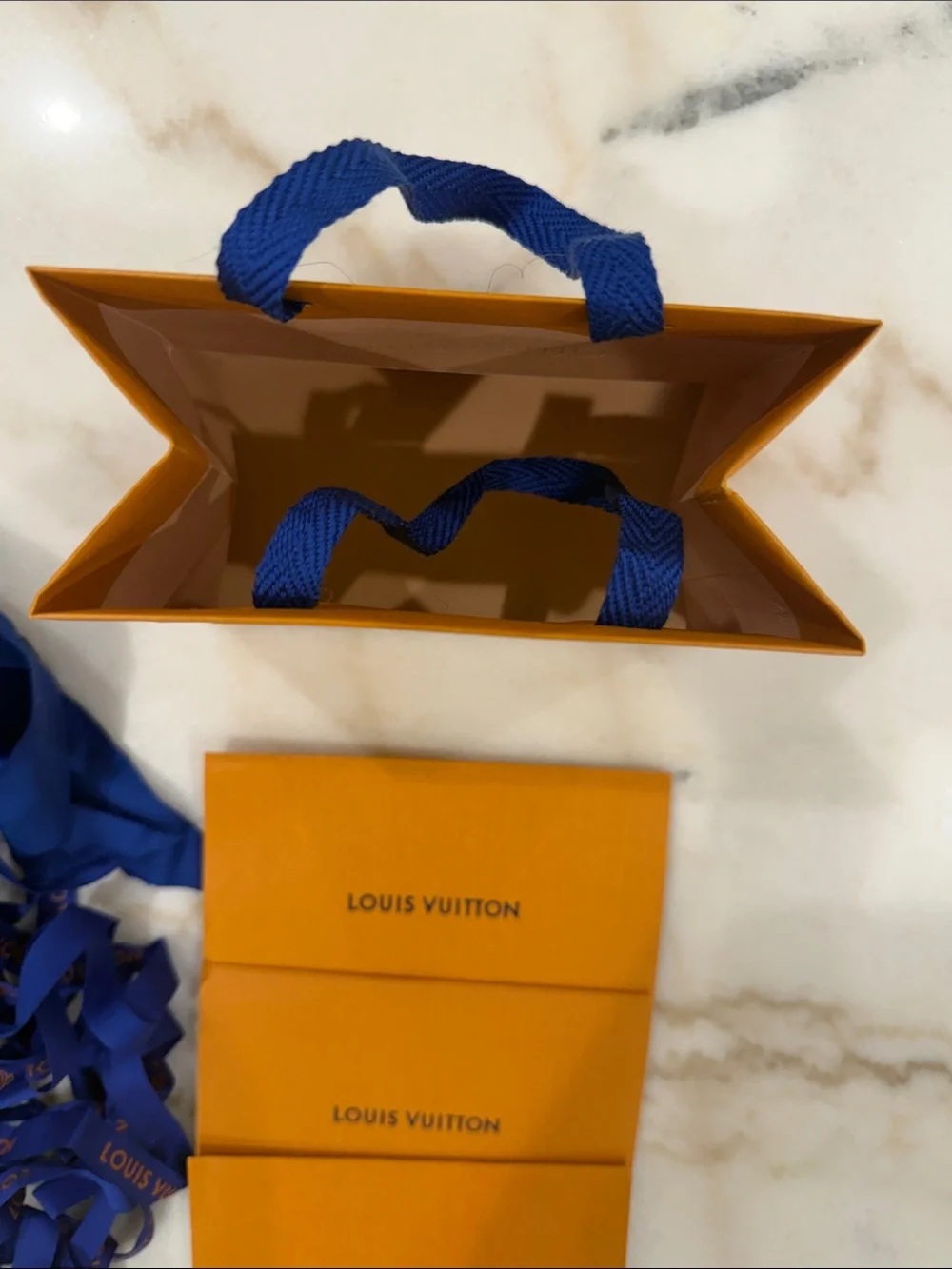 Louis Vuitton Bag , Envelopes and Blue Ribbons